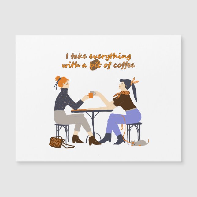 Jag tar allt med kaffeofferten Girls Friends (Framsida)