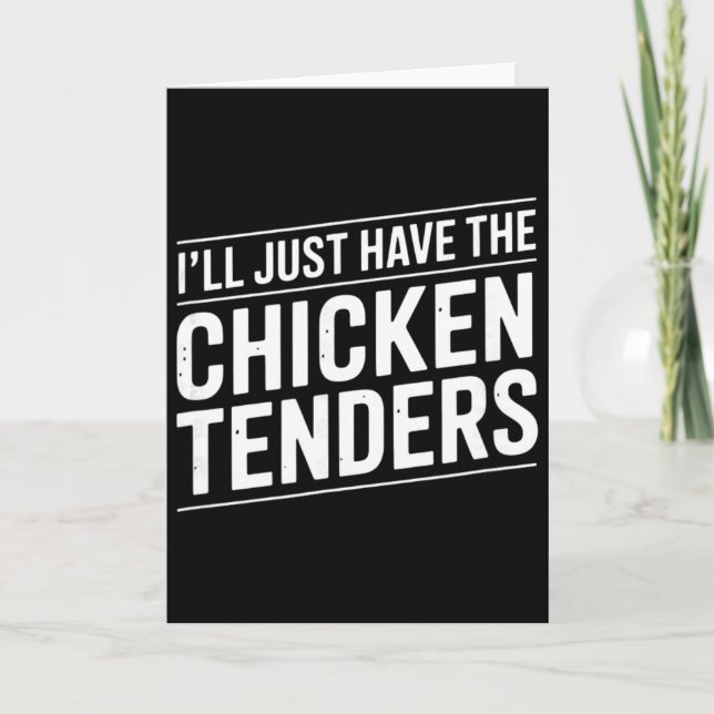 Jag tar bara Chicken Tenders Text [tyska Kort (Framsida)