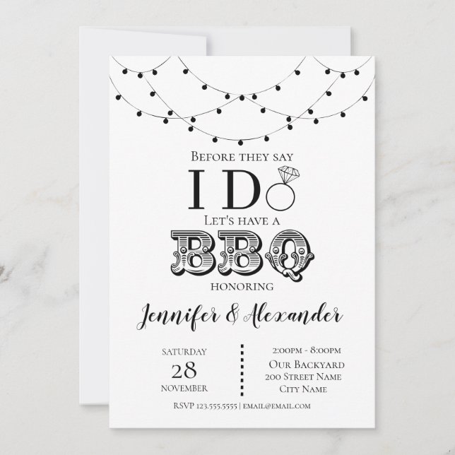 Jag tar Bq förlovningsfest par dusch (Framsida)