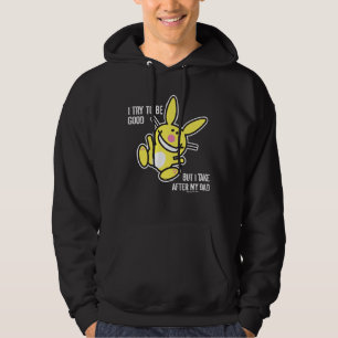 Jag tar efter min pappa sweatshirt med luva