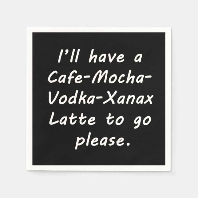 Jag tar en latte pappersservett (Framsidan)