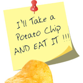 Jag tar en potatis Chip och äter den! Två-Tonad Mugg
