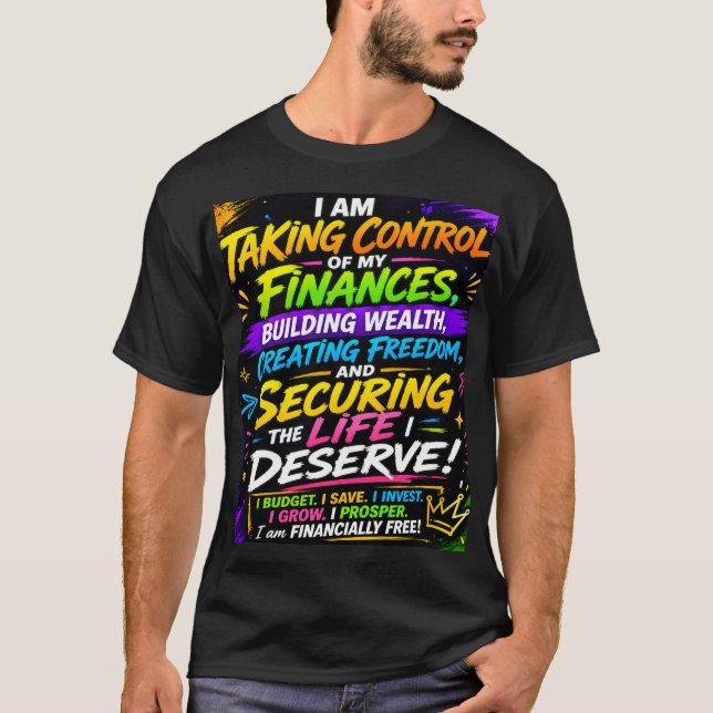 Jag tar kontroll över mina finanser T-shirt  (Framsida)