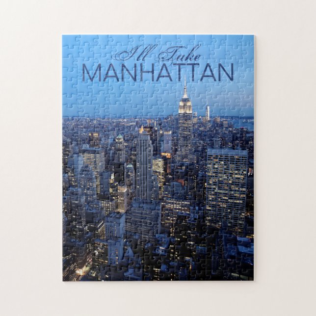Jag tar Manhattan | New York City Jigszawa Pussel (Vertikal)
