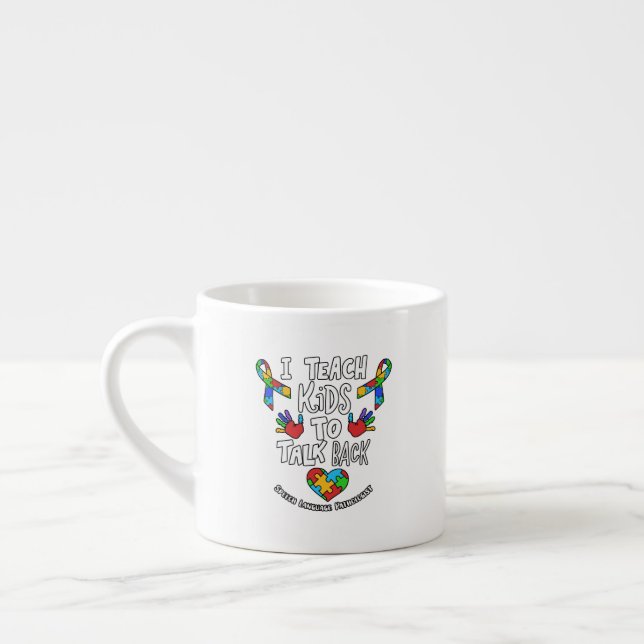 Jag tar med barn för att prata om Tal språkterapi Espressomugg (Vänster)