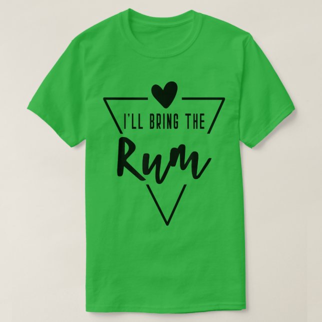 Jag tar med mig Möhippan Rum-Heart Bridesmaid T Shirt (Design framsida)