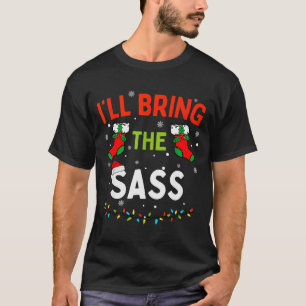 Jag tar med S Roligt Familj Matchande Jul T Shirt