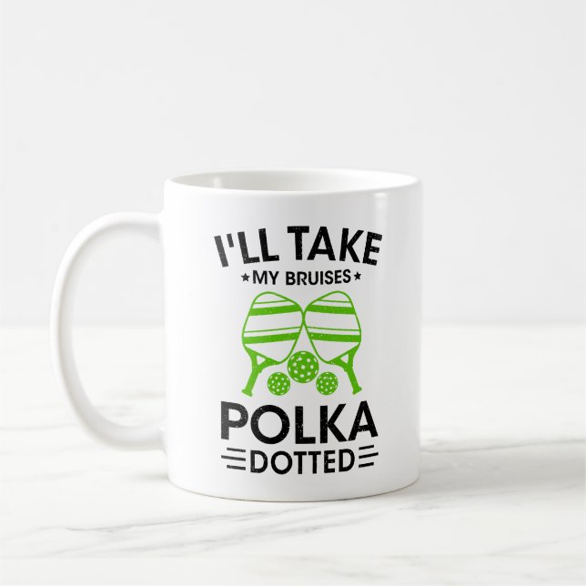 Jag tar min blåmärken, polka... kaffemugg (Vänster)