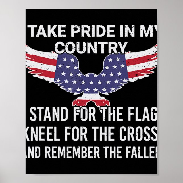 Jag tar pride i mitt land Veteran Patriot America Poster (Framsidan)