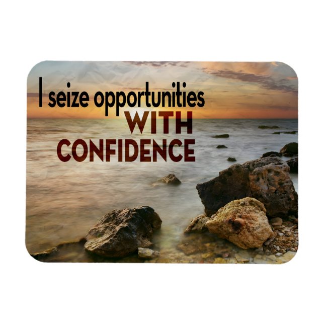 "Jag tar tillfället i akt" Motiveringsbekräftelse Magnet (Horisontell)