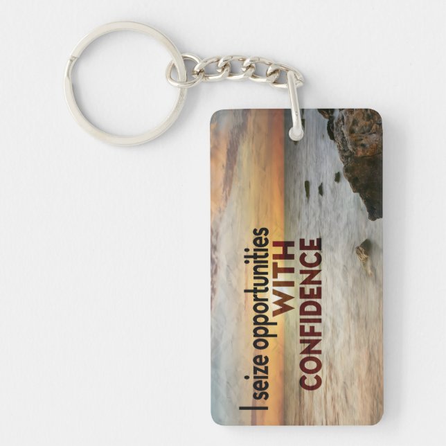 "Jag tar tillfället i akt" Motiveringsbekräftelse Nyckelring (Framsidan)