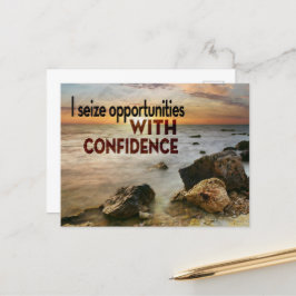 "Jag tar tillfället i akt" Motiveringsbekräftelse Vykort