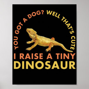 Jag tar upp en liten dinosaur Lizard Reptiles Poster