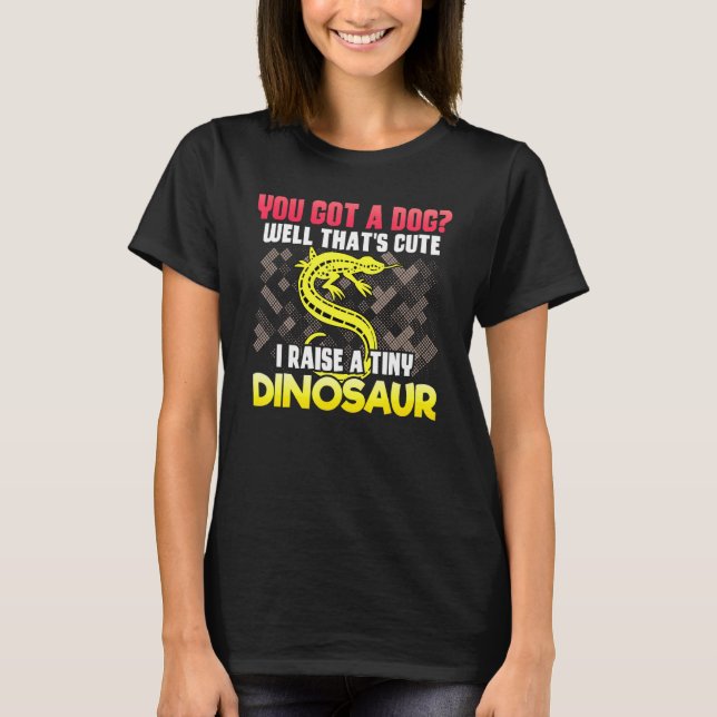 Jag tar upp en liten dinosaur Lizard T Shirt (Framsida)