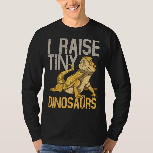 Jag tar upp Tiny Dinosaurs Reptile Lizard Bearded  T Shirt (Framsida)