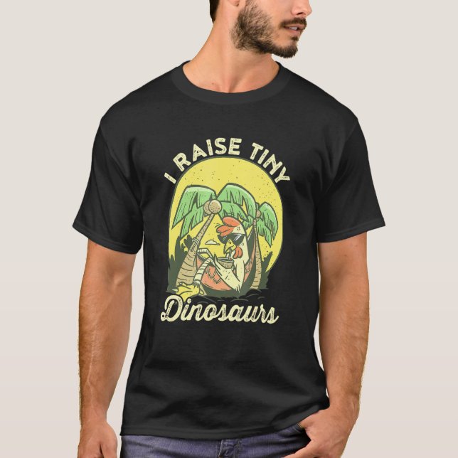 Jag tar upp Tiny Dinosaurs slappna av Tropical Chi T Shirt (Framsida)