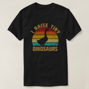 Jag tar upp Tiny Dinosaurs Vintage Retro Goose T Shirt