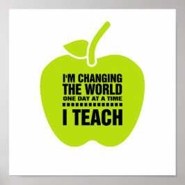 Jag Teach. Lära citat | Typografi Poster