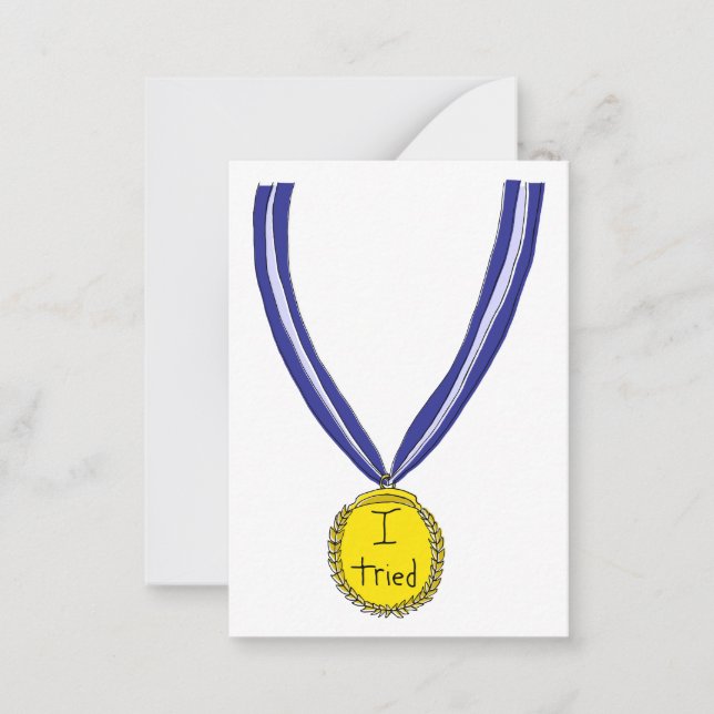 Jag testade Medal Anteckningskort (Framsida)