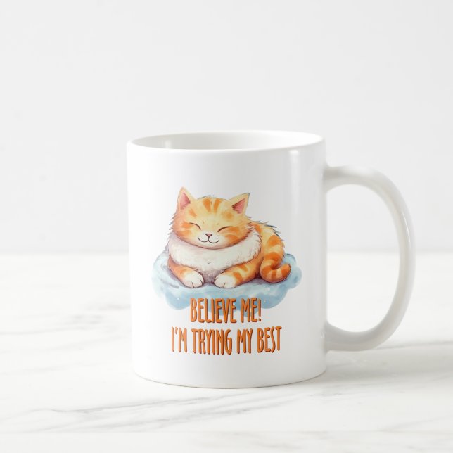 Jag testar min bästa Cute Orange Cat Kaffemugg (Höger)