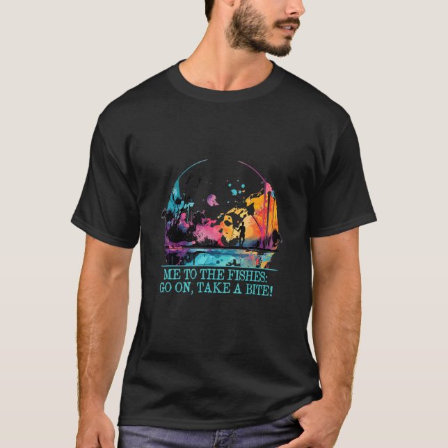 Jag till fiskarna Bobber Färskvatten Bobfloat Flod T Shirt (Framsida)