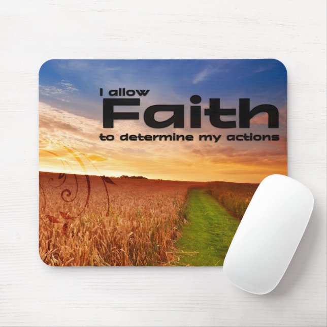 "Jag tillåter tro" Motiveringsbekräftelse Musmatta (Med mus)