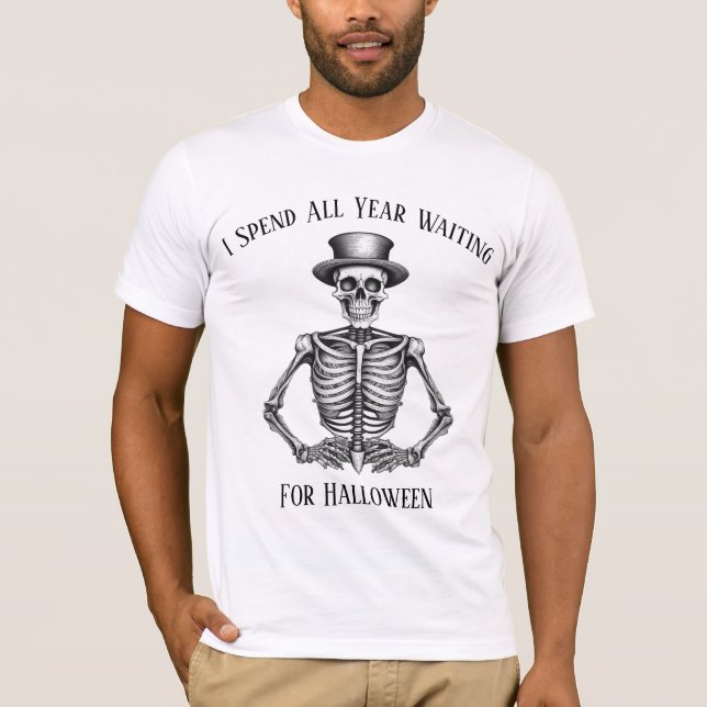 Jag tillbringar hela året i väntan på Halloween Sk T Shirt (Framsida)