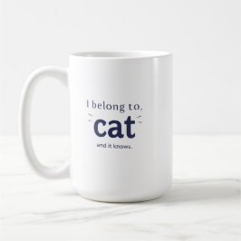 Jag tillhör katten kaffemugg