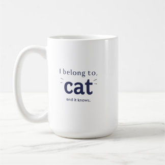 Jag tillhör katten kaffemugg