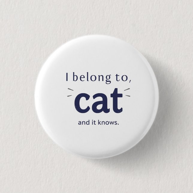 Jag tillhör katten knapp (Framsida)