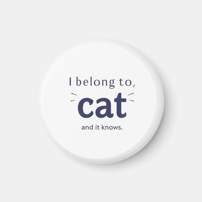 Jag tillhör katten magnet (Framsidan)