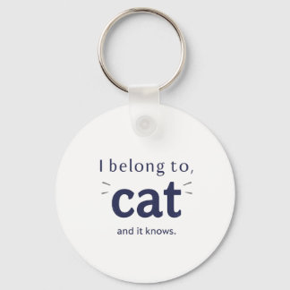 Jag tillhör katten nyckelring
