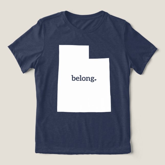 Jag tillhör Utah, delstaten Karta T Shirt (Design Framsida)