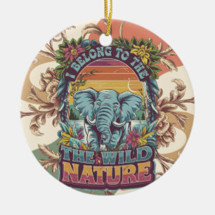 Jag tillhör Vilden Elephant Älskare Julgransprydnad Keramik