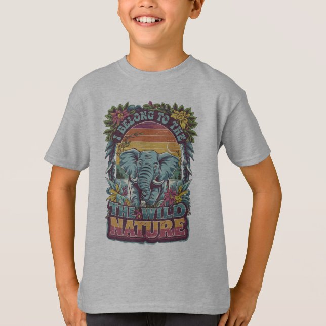 Jag tillhör Vilden Elephant Älskare T Shirt (Framsida)