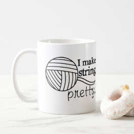 Jag tillverkar stränggarn för Söt + Kaffemugg
