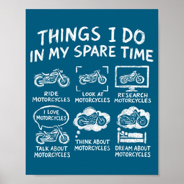 Jag Tings Fritid Motorcykel Poster (Framsidan)