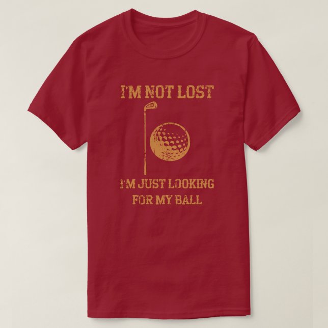 Jag Tittar bara för min Boll Funny Golf T Shirt (Design framsida)