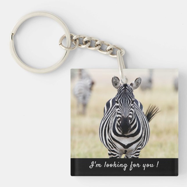 Jag tittar för dig Zebra-foto med text (Framsidan)