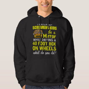 Jag tittar på 60+ Screaming Kids Funny School Buss Hoodie