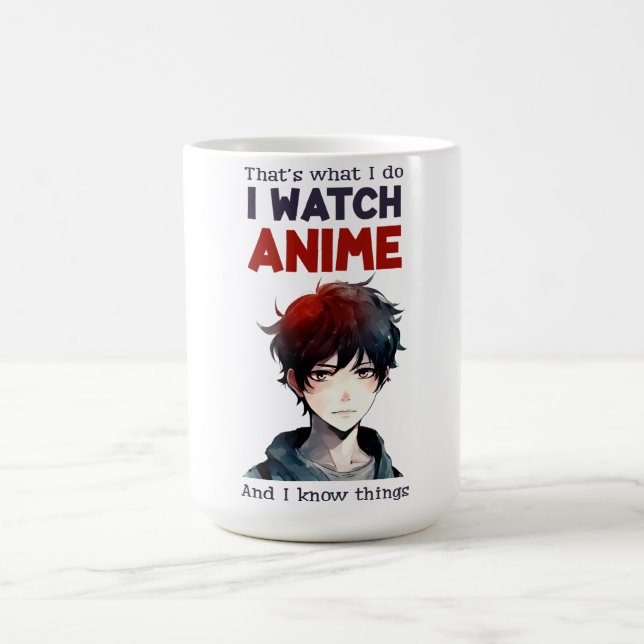 jag tittar på Anime Kaffemugg (Center)