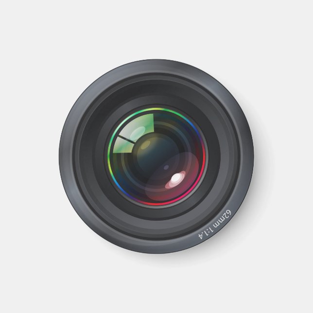 Jag tittar på dig! Camera Lens Magnets Magnet (Framsidan)