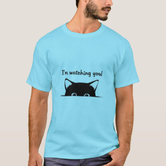 Jag tittar på dig ( katt ) t shirt