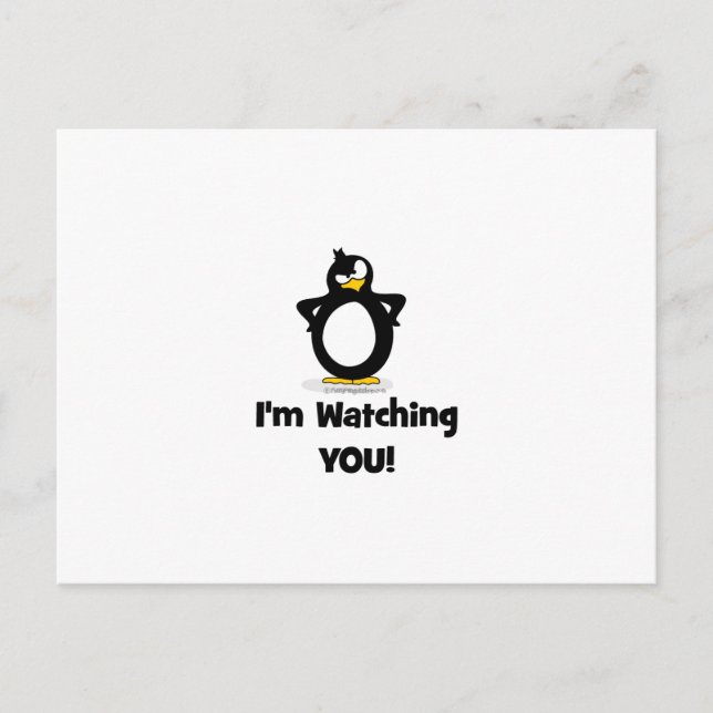 Jag tittar på dig Penguin Vykort (Framsida)