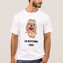 Jag tittar på dig! Rolig hund T Shirt