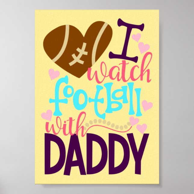 Jag tittar på FOOTBALL med DADDY POSTER (Framsidan)