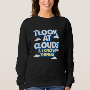 Jag tittar på moln, meteorologi väderbeakare-grafi t shirt