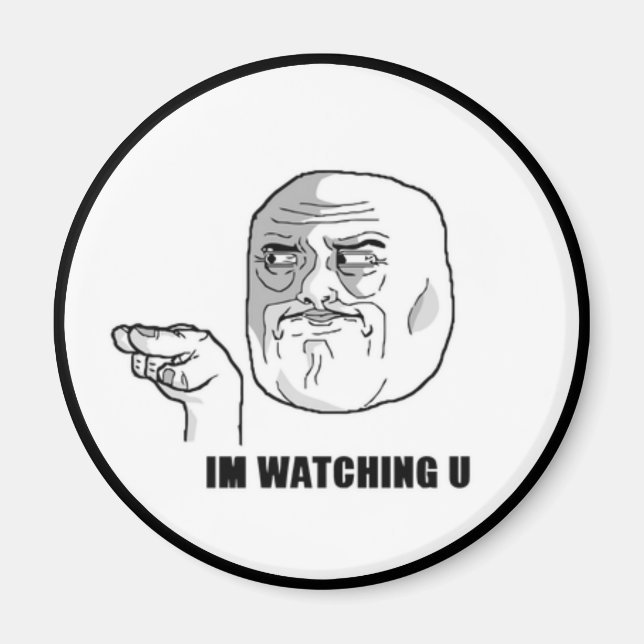 Jag tittar på U Tecknad Ansikte. Magnet (Framsidan)