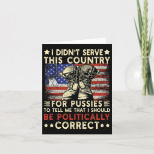Jag tjänstgjorde inte detta land Usa Veteran Day U Kort