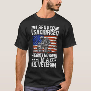 Jag tjänstgjorde jag offrade ångrar ingenting USA- T Shirt